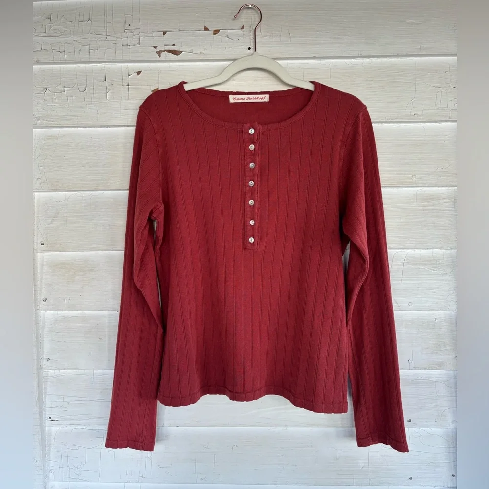 Emma Rothkopf Pointelle Henley - Picture 1 of 4